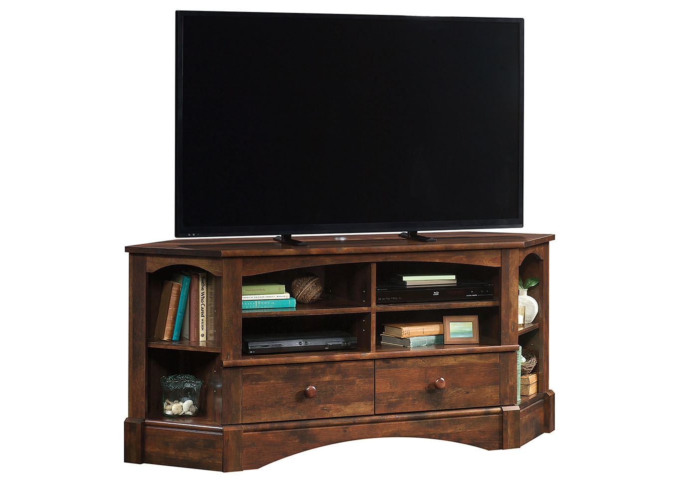 Harbor View Curado Cherry Corner Entertainment Credenza,Sauder